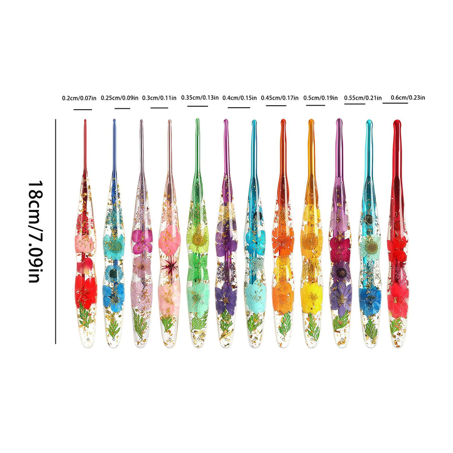 9-teiliges Häkelnadel-Set in Multicolour für Anfänger und Profis - Bild 2