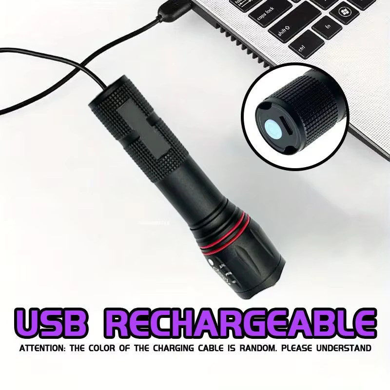 KDULIT UV-Taschenlampe 395 nm, wiederaufladbare LED-UV-Leuchte mit Zoomfunktion, Schwarz, Fluoreszenz-Detektor für Haustierflecken und Geldprüfung - Bild 4