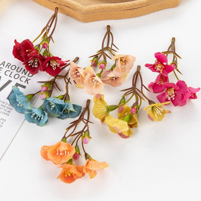 HUALIANQI Künstliche Blumen in Multicolour für Hochzeit, DIY-Dekoration und Scrapbook, 10 Stück - Bild 1