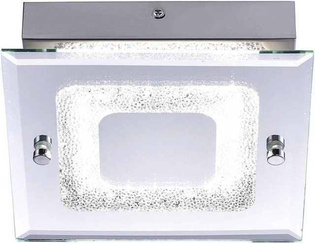 Just Light LED-Deckenleuchte LISA in Chrom und Glas, quadratisch, B/H/T: 18 x 5,8 x 18 cm - Bild 1