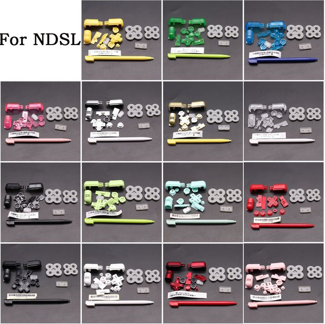 TingDong Ersatz-Tastenset für Nintendo DS Lite NDSL inklusive ABXY-Tasten, Kreuztasten, D-Pad, leitfähigem Gummi und Touchscreen-Stift - Bild 1