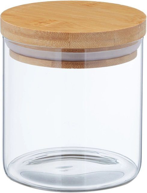 Relaxdays Vorratsgläser 9er Set aus Glas, transparent, luftdicht, 500 ml pro Glas - Bild 1