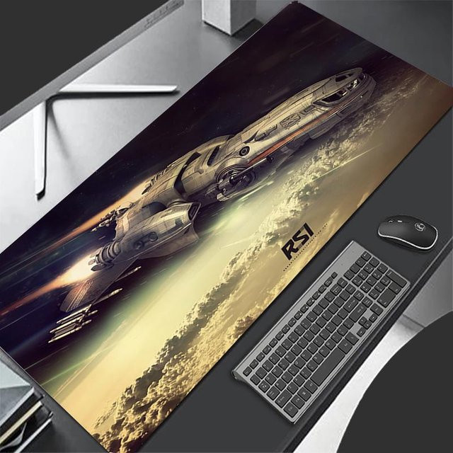 Star Citizen XXL Gaming Mauspad Rutschfeste Schreibtischunterlage für Tastatur und Maus in Multicolour B/B/H: 90 cm x 40 cm x 0,2 cm - Bild 1