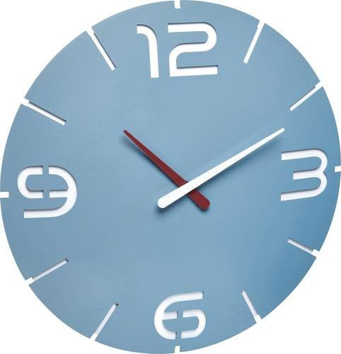 TFA Dostmann Quarz Wanduhr Meerblau, Durchmesser: 35 cm, Tiefe: 3,5 cm - Bild 1