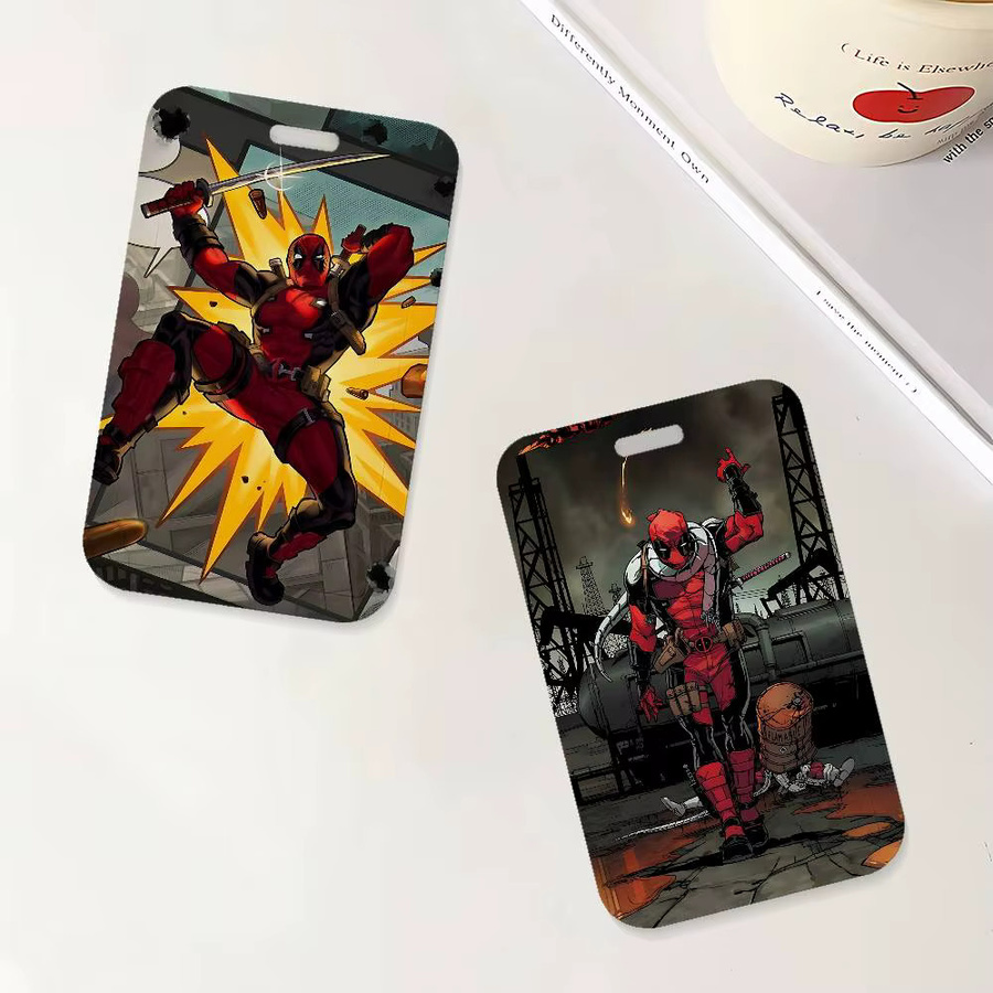Mesuca Anime D-Deadpool Ausweishalter mit Umhängeband aus Kunststoff für Schule und Büro - Bild 4