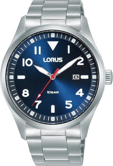 Lorus Armbanduhr, Quarz, Edelstahl, Blau, 42 mm, Herren - Bild 1