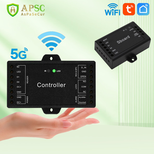 Sboard-Mini Sboard-III-WIFI Tuya Smart Controller Panel mit App-Fernbedienung, Access Control Board für 2,4G 3G 4G 5G Wifi, 12V, Wiegand 26 bis 44, Schwarz - Bild 1