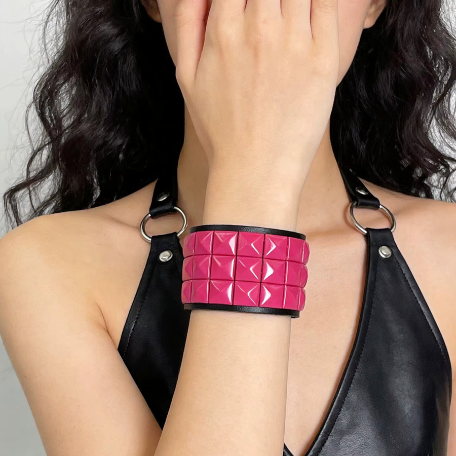 Abay Armband, Leder, Hot Pink, Damen - Bild 2