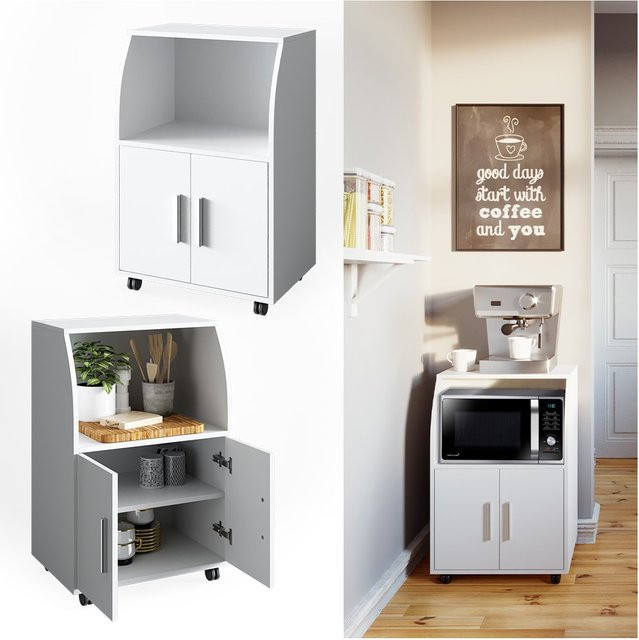 Vicco Küchen-Minibar Elio Rollcontainer in Weiß B: 55 cm, H: 83 cm, T: 38 cm - Bild 1