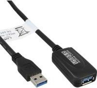 INLINE USB 3.0 Verlängerungskabel USB Typ A Buch auf USB Typ A Stecker aktiv Schwarz 5 m - Bild 1