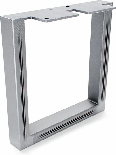 HEVVA Möbelbein GRAZ aus Rohstahl in Silber Matt, Höhe: 20 cm, Tiefe: 20 cm - Bild 1