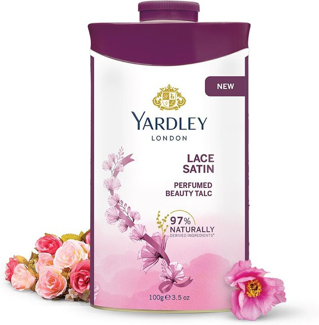 Yardley London Lace Satin Parfümiertes Körperpuder, 100g, Damen - Bild 1
