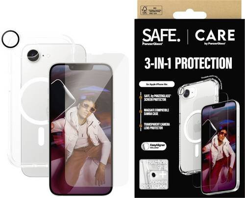 PanzerGlass Fashion 3-in-1 Bundle für Apple iPhone 16e und iPhone 17e mit Hülle und Schutzglas in Schwarz und Transparent - Bild 2