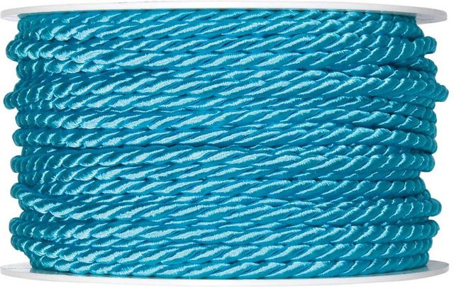 Halbach Kordel 4mm in Türkis aus Acetat, Baumwolle und Polyester, Länge: 5 m - Bild 1