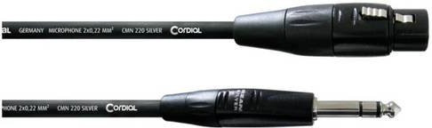Cordial CIM 0.3 FV Mikrofonkabel mit 6,3 mm Klinkenstecker in Schwarz - Bild 1