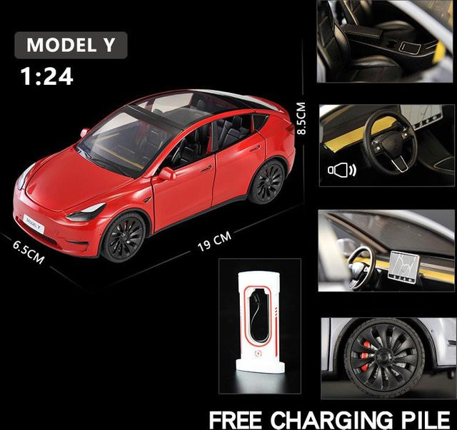 Linyi toy car Model Y Premium Elektro-Crossover, Modellauto, 1:24, Metall, ab 14 Jahren - Bild 1