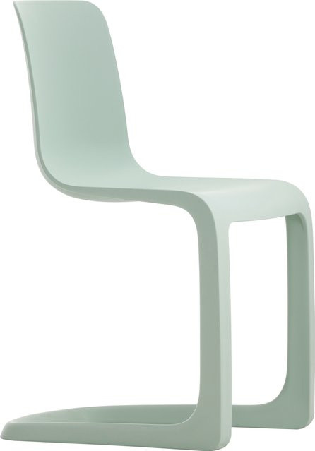Vitra Evo C Stuhl in Turquoise mit Cantilever-Gestell aus Polypropylen und mattem Finish - Bild 1