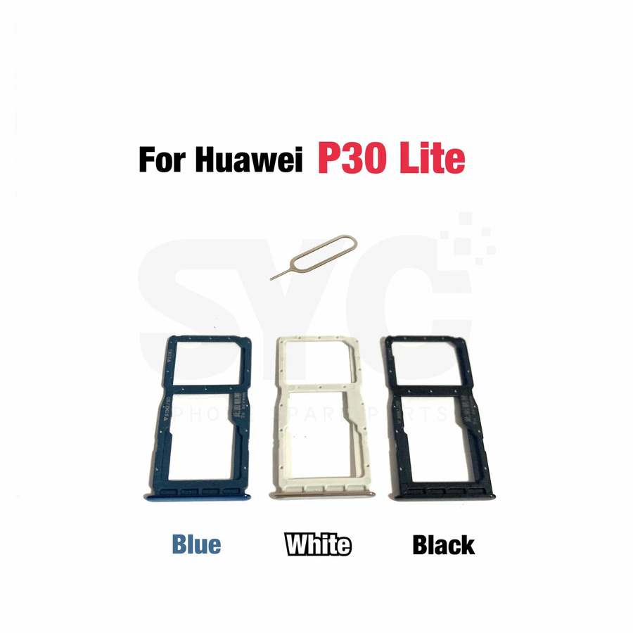 SIM-Kartenhalter und SIM-Kartenleser-Sockel Ersatz für Huawei P30 Lite und Nova 4e in Weiß und Multicolour - Bild 1