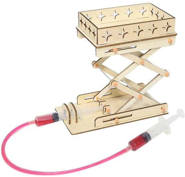 Topmix DIY Hydraulischer Hubtisch Modellbausatz, Elektrisch, Holz, ab 14 Jahre - Bild 1