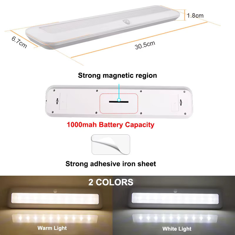 KFV LED Smart Nachtlicht mit Bewegungssensor und wiederaufladbarem 1000mAh Akku für Schlafzimmer und Schränke - Bild 4