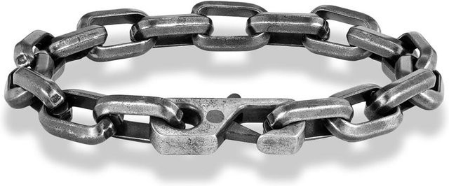 YULIN Herrenarmband Edelstahl, Schwarz, Vintage, 23cm - Bild 1