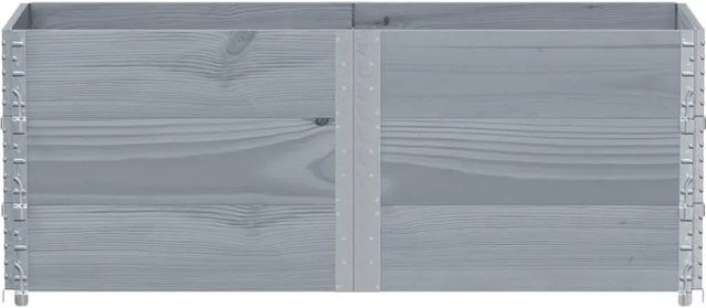 vidaXL Pflanzkiste aus massivem Kiefernholz in Grau, rustikales Design, B/T/H: 150 x 50 x 60,5 cm - Bild 1
