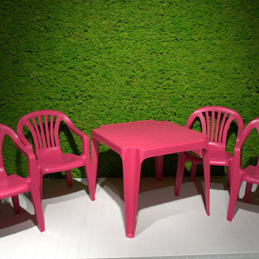 ProGarden Kindermöbel-Set aus Kunststoff in Pink, B/H/L: 38 x 53 x 43 cm - Bild 2