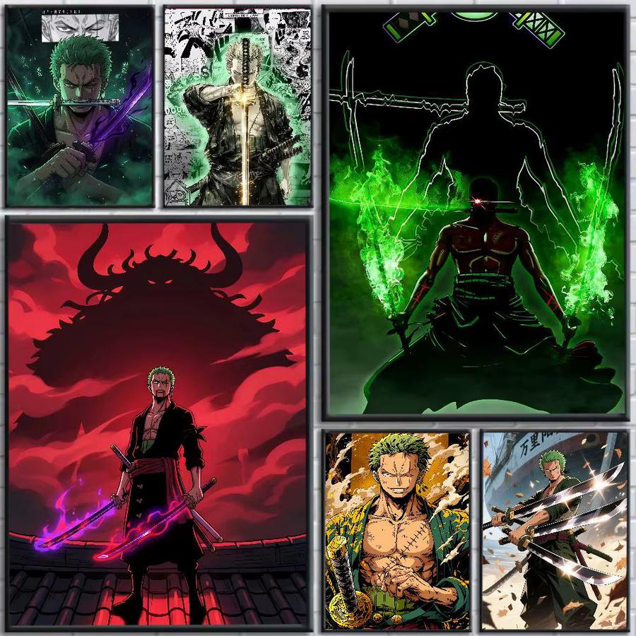 One Piece Zoro Dark King Poster von Bandai, wasserfestes Wandposter in Mehrfarben, rechteckig - Bild 3