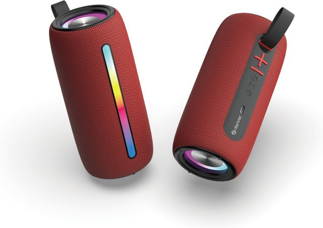 Denver BTL-360BD Bluetooth Lautsprecher mit RGB-Beleuchtung und Freisprechfunktion in Rot - Bild 2