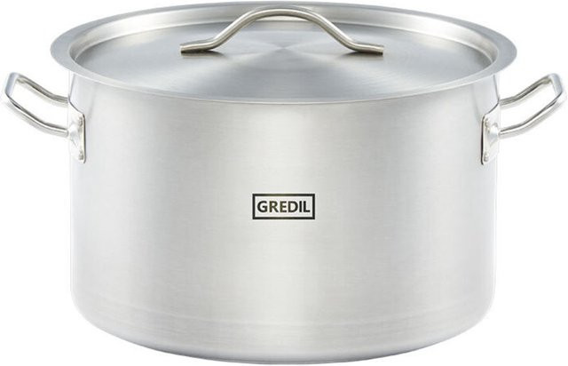 Gredil Suppentopf Serie ECO mit Deckel, Silber, Durchmesser: 32 cm, Höhe: 20 cm, 16,1 l - Bild 1