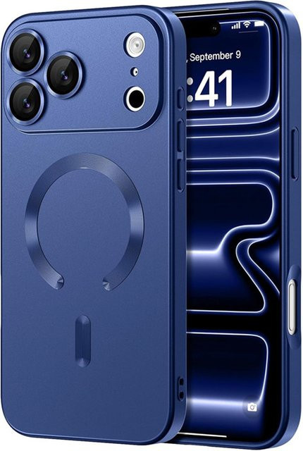 Newteneight Magnetische TPU Schutzhülle für iPhone in Blau, Stoßfeste MagSafe kompatible Hülle - Bild 1
