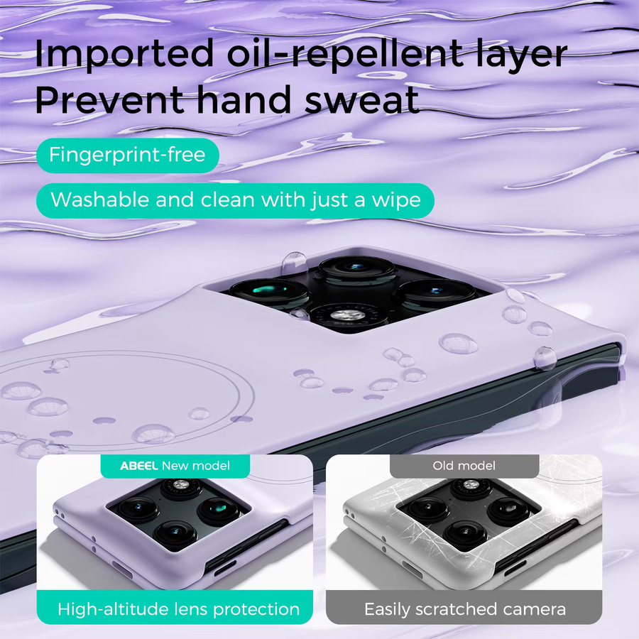 Silikon-Handyhülle für Motorola Razr Fold in Blau mit MagSafe-kompatiblem magnetischem kabellosem Laden und integriertem Flocking-Schutz - Bild 4