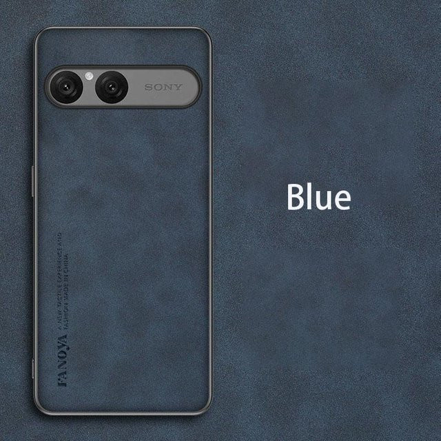 Retro Silikon Schutzhülle für Sony Xperia 10 VII 5G in Lederoptik mit Stoßfestigkeit und mattem Finish - Bild 1