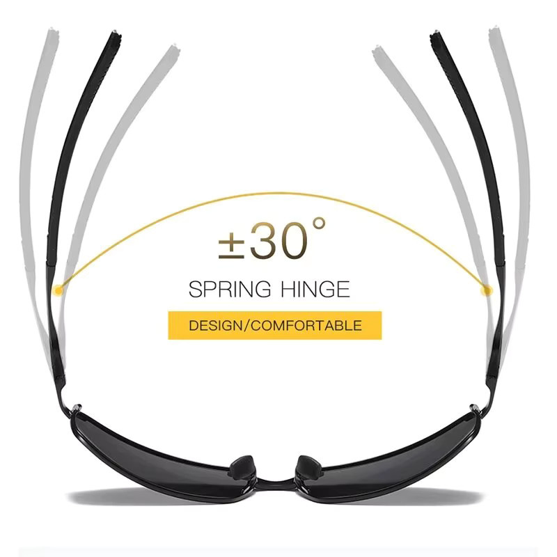 Aoron Sonnenbrille, Unisex, Vollrand, rechteckig, Metall, schwarz, polarisiert - Bild 3