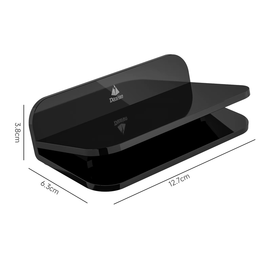 ALLOYSEED Acryl Lautsprecherständer mit Anti-Rutsch-Matte und Neigefunktion, Desktop Winkelhalterung für Bose und JBL, transparent - Bild 4