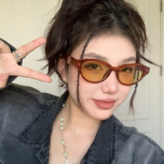 Samjune Cat-Eye Sonnenbrille, Vollrand, Damen - Bild 1