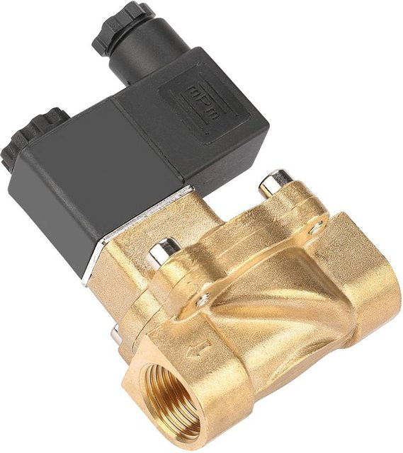 Painter Pilotbetätigtes Magnetventil G1/2 Zwei-Anschluss Zwei-Positionen für Luft Öl Wasser DC24V aus Messing in Mehrfarbig - Bild 1