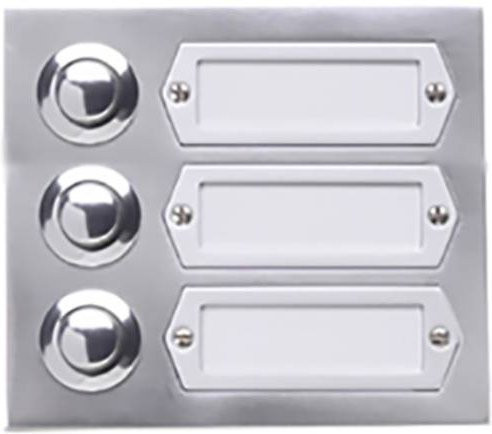 Grothe Klingeltaster 55533 mit Namensschild aus Aluminium in Silber - Bild 1