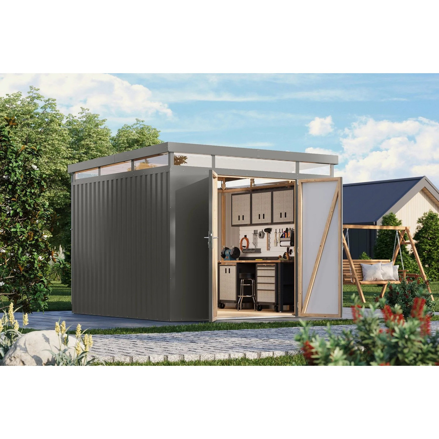 Karibu Metallgerätehaus Argos 3,5 aus Aluminium in Graualuminium - Bild 2