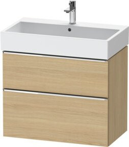 Duravit Waschtischunterschrank D-Neo in Beige mit 1 Schublade und 1 Auszug, Breite: 78,4 cm, Tiefe: 44,2 cm, Höhe: 62,5 cm - Bild 1