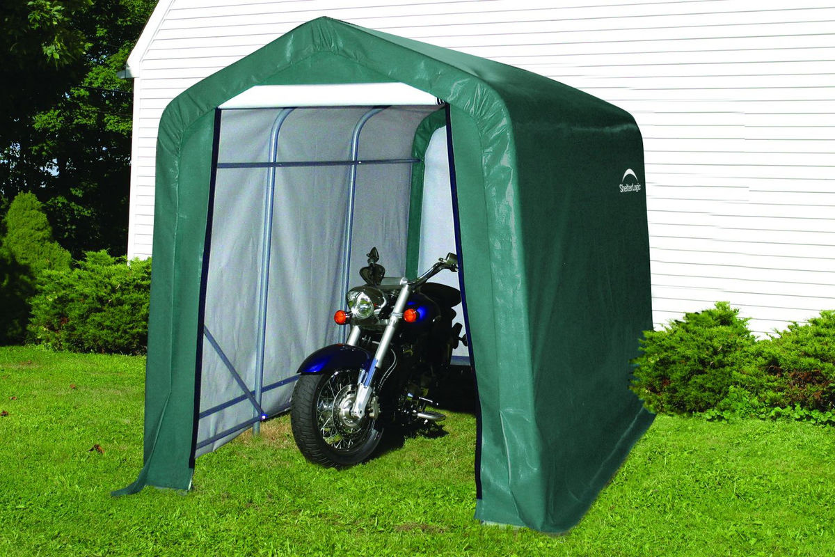 ShelterLogic Stahl Folien Zeltgarage Gerätehaus Grün B/H/L: 180 x 180 x 180 cm - Bild 7