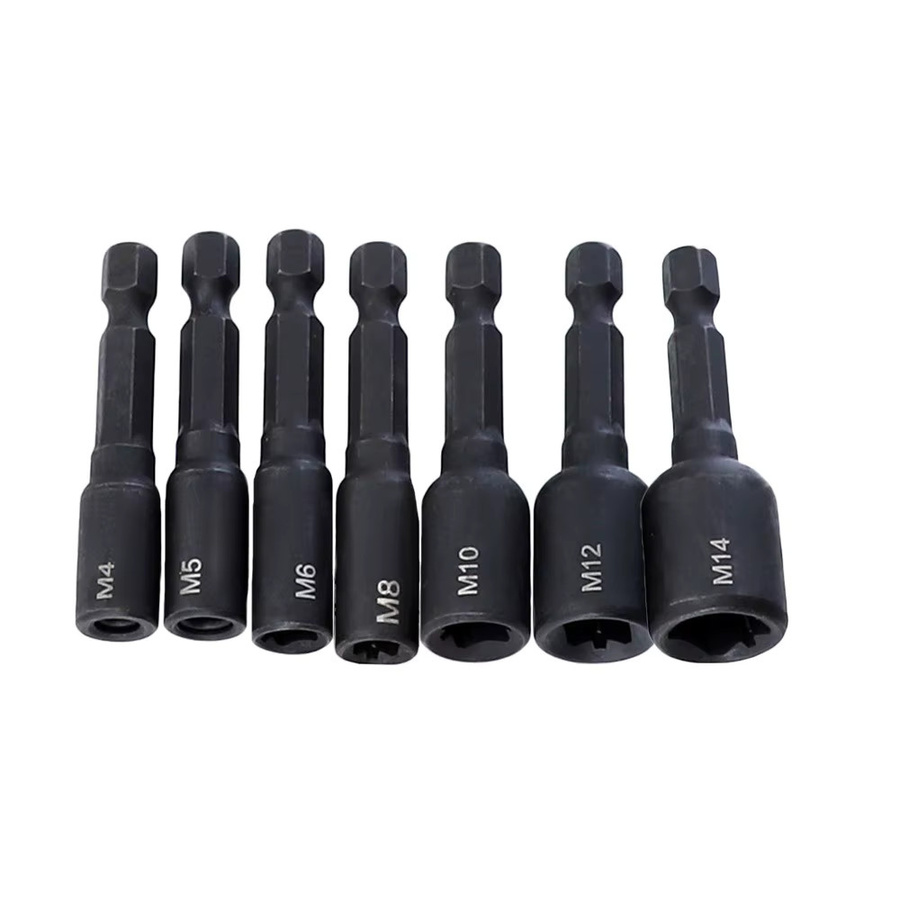 VIBRATITE Gewindeschneider Adapter Set M4-M14 mit 1/4 Zoll Sechskantschaft und Doppelkopf Square Tap Sockets - Bild 3