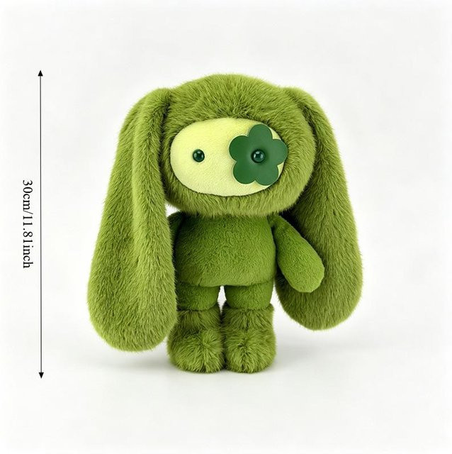 Schlüsselanhänger Juju Hase, Blume, Auge, beige, Unisex - Bild 1