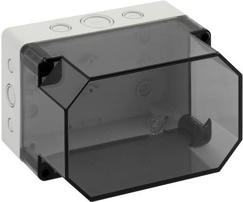 Spelsberg Universal-Gehäuse TK PC 1811-13f-tm aus Kunststoff in Grau/Transparent, B/T/H: 18,0 x 11,0 x 13,7 cm - Bild 1