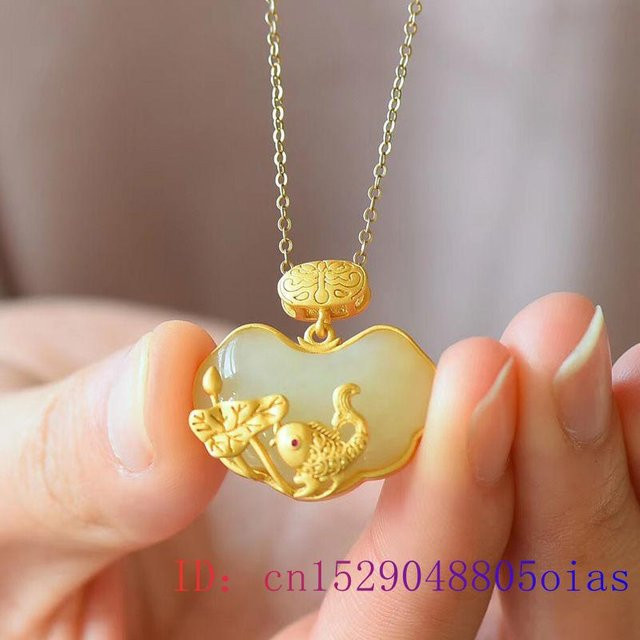 Wucifang Jewelry Halskette mit Karpfenanhänger, 925 Silber, Zirkonia, Kristall, Damen, 45cm - Bild 1