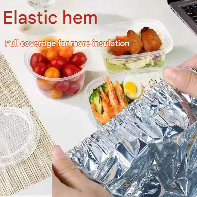 Lebensmittelechte Aluminiumfolie in Silber als Einweg-Frischhaltefolie zur Isolierung von Obst und Gemüse - Bild 1