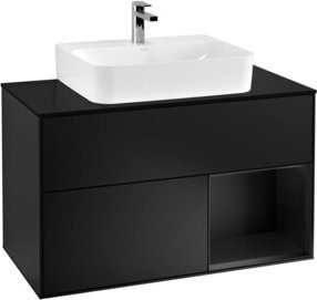 V&B Waschtischunterschrank Finion 100 in Blau lackiert, B/T/H: 100 x 50,1 x 50,1 cm - Bild 1
