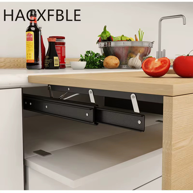 HACXFBLE Verlängerung für Rising Table Slide Rail als Führungsschiene für Esstische und versteckte Hebeplattformen, Länge: 250 cm - Bild 2