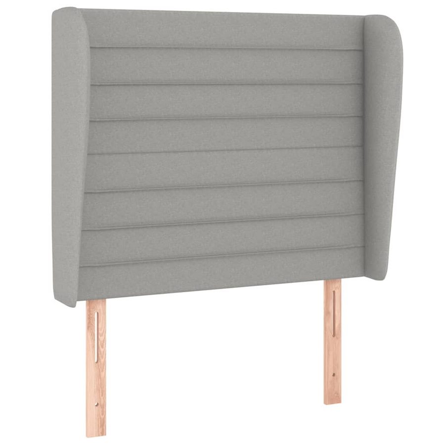 vidaXL Boxspringbett Hybrid mit Matratze und Kopfteil, Hellgrau, B/T/H: 100 x 200 x 118 cm - Bild 2