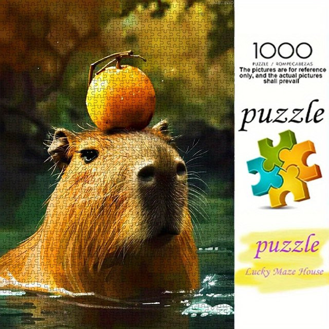 AZNM Capybara DIY-Papierpuzzle, 1.000 Teile - Bild 1